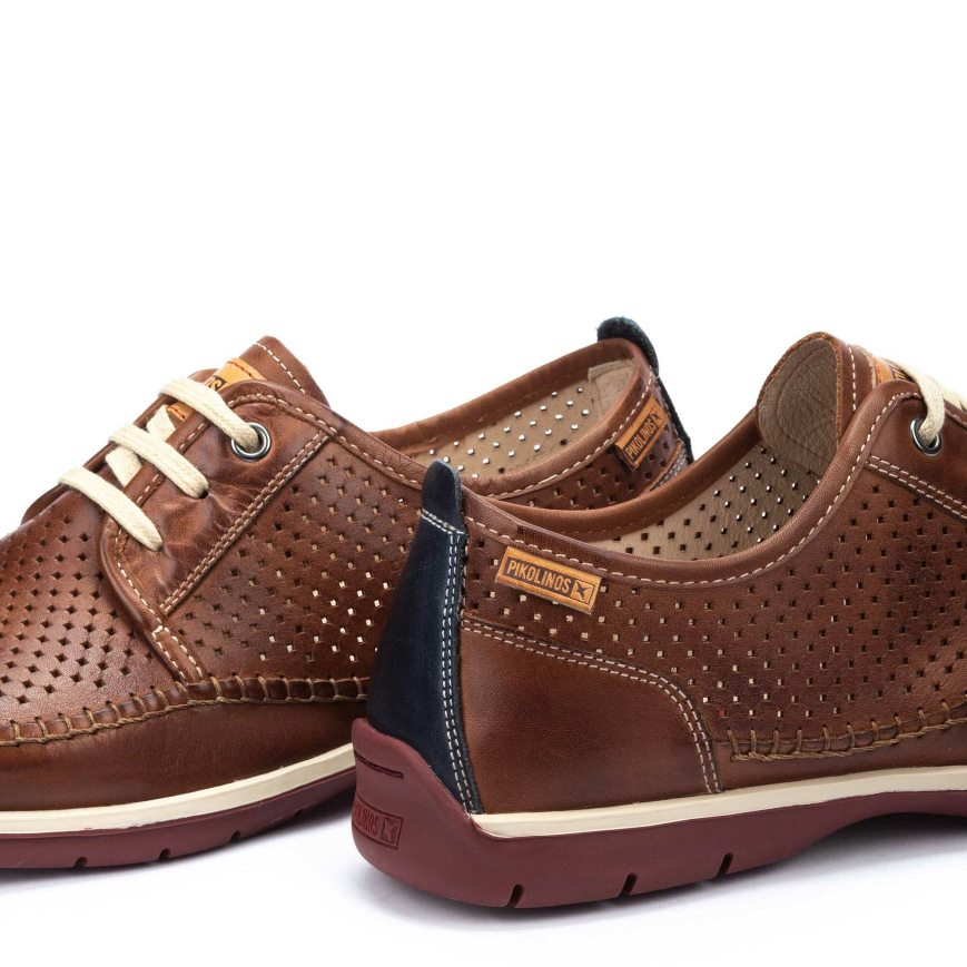 Men's Pikolinos MARBELLA Boat Shoes Brown | NZ V803A71